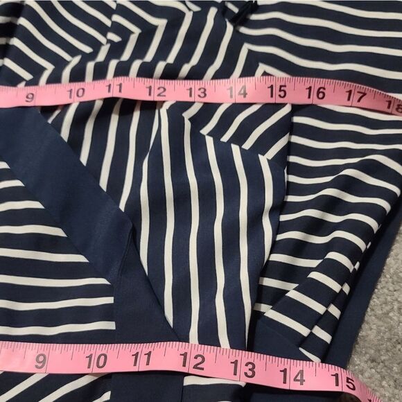 Banana Republic Blue White Striped Hankerchief Hem Dress Size 0 - Picture 10 of 10